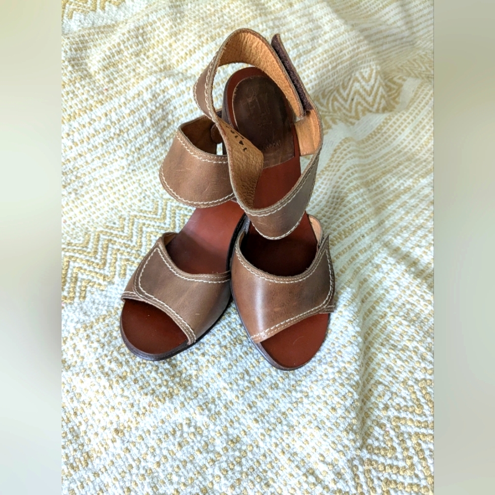 Fly London Brown Leather Sandals